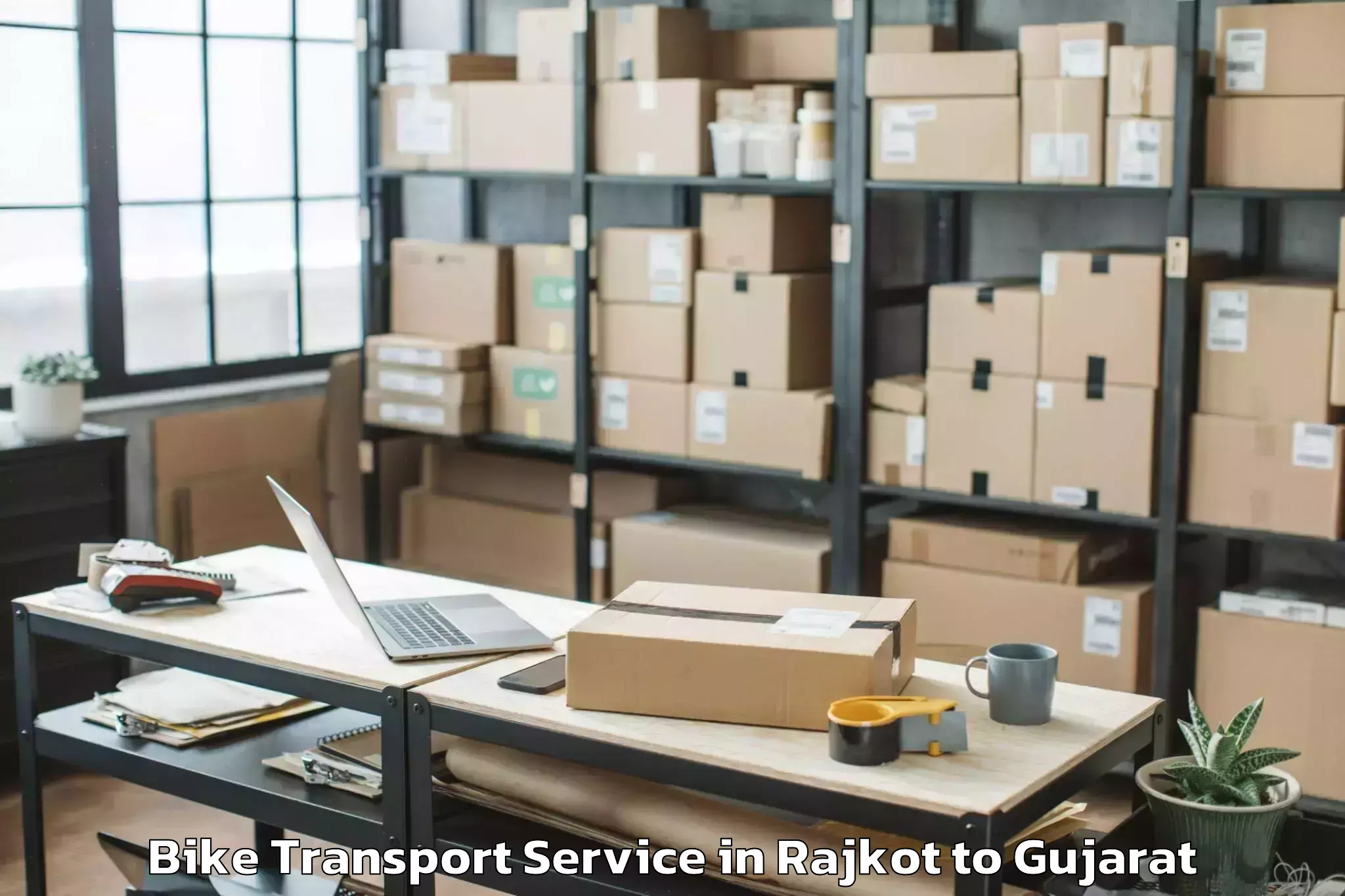 Top Rajkot to Kharod Bike Transport Available